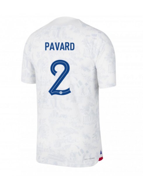 Moški Nogometna dresi replika Francija Benjamin Pavard #2 Gostujoči SP 2022 Kratek rokav
